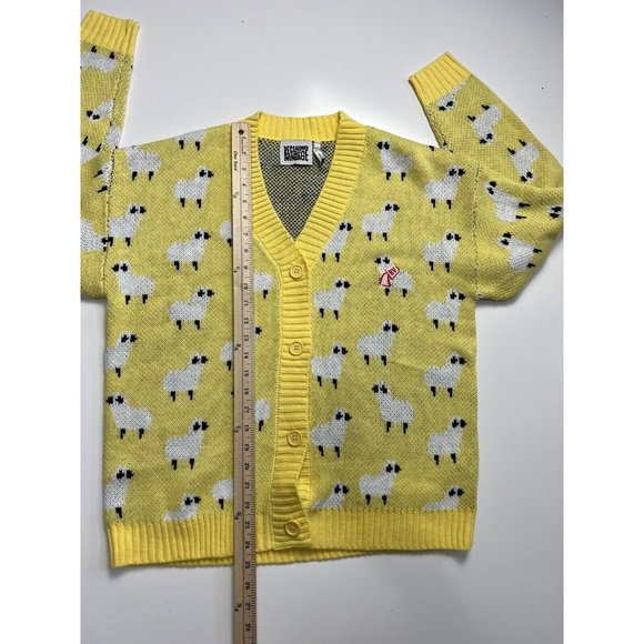 Reclaimed Vintage Lemon Sweater with Monochrome Accents - Picture 11 of 11